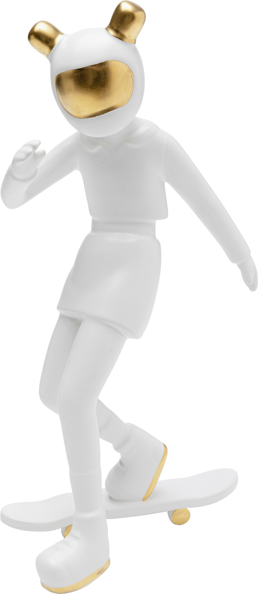 Deko Figur Skating Astronaut Weiß 33cm