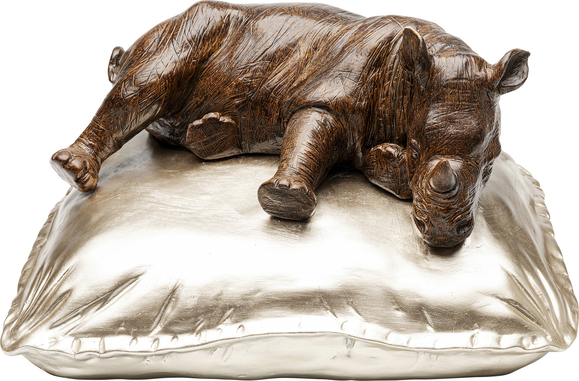 Deko Figur Sleeping Rhino 37cm