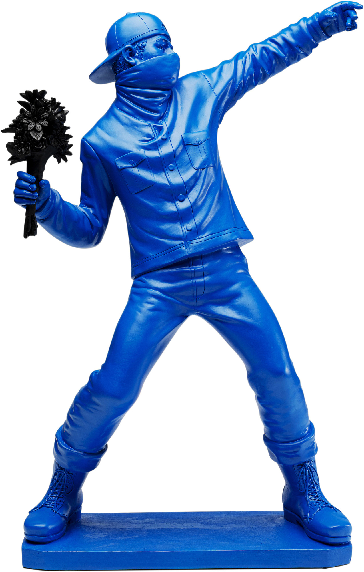 Deko Figur Street Art Bouquet Blau 67cm