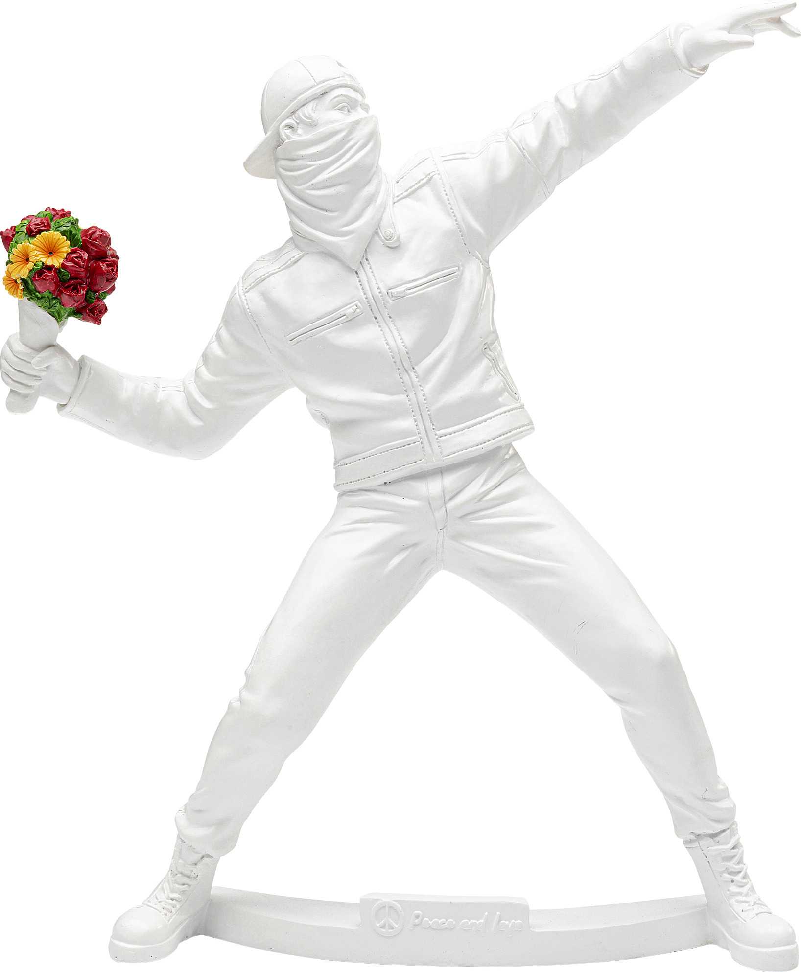 Deko Figur Street Art Bouquet Weiß 27cm