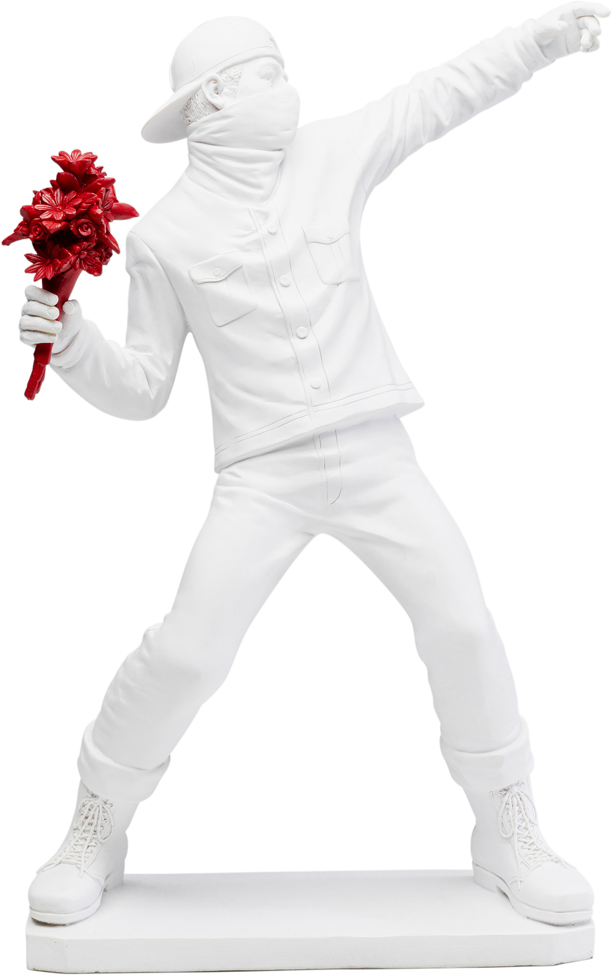 Deko Figur Street Art Bouquet Weiß 67cm