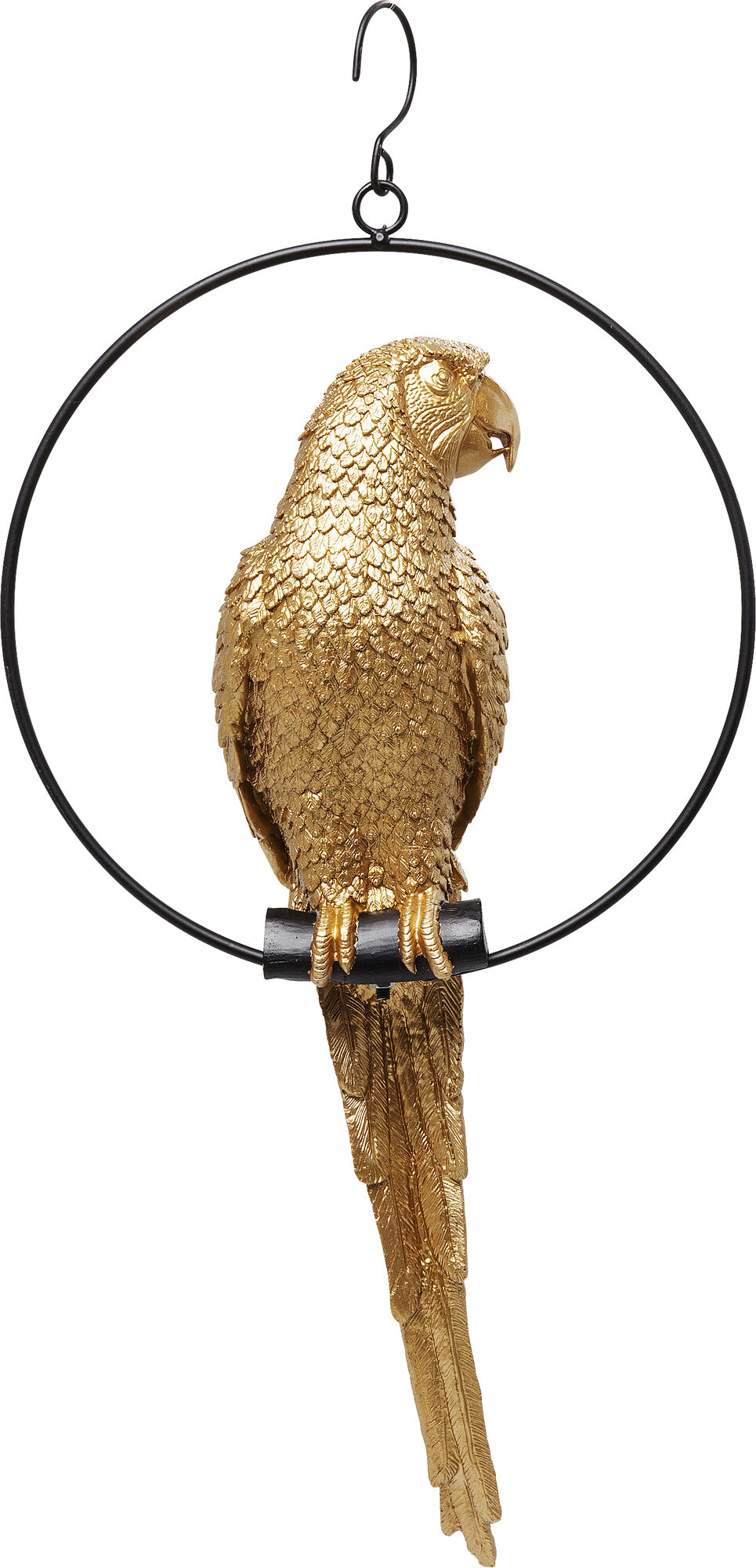 Deko Figur Swinging Parrot Gold – Grafik-1.