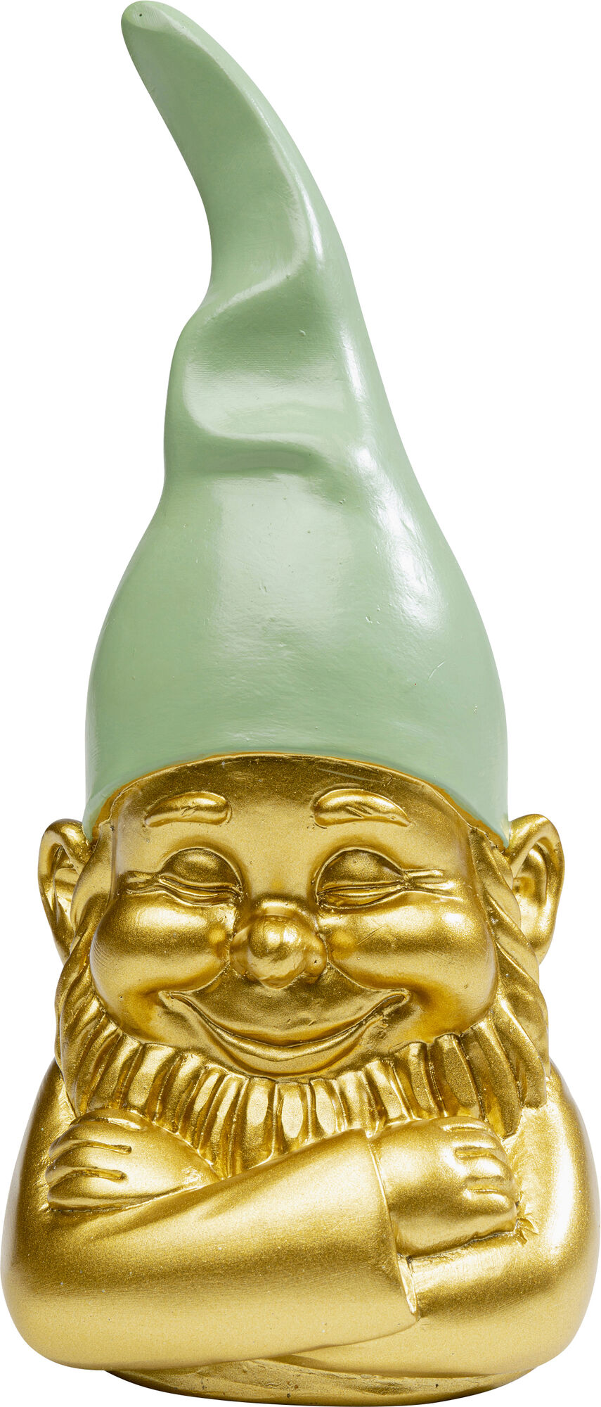 Deko Figur Zwerg Gold Grün 21cm – Grafik-1.