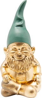Deko Figur Zwerg Sitting Gold Grün 19cm – Grafik-1.