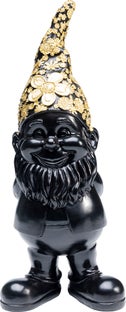 Deko Figur Zwerg Standing Schwarz Gold 30cm – Grafik-1.