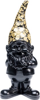 Produkt: Deko Figur Zwerg Standing Schwarz Gold 46cm.
