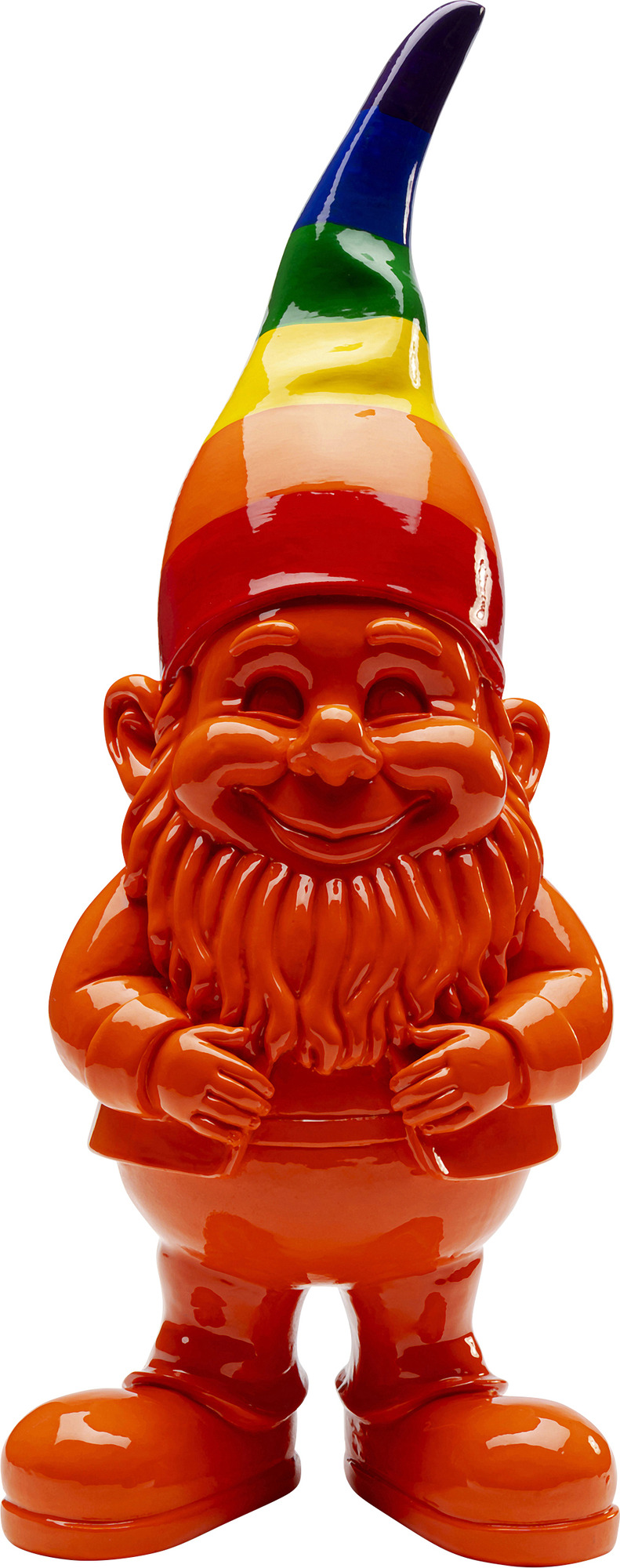 Deko Figur Zwerg Stehend Rainbow Orange 46cm
