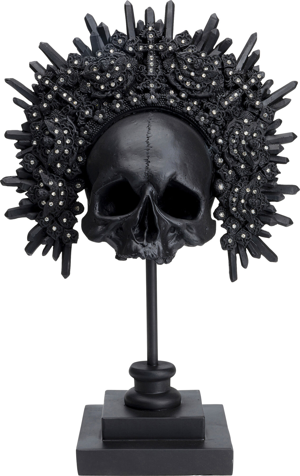 Deko Objekt King Skull Schwarz 49cm – Grafik-1.