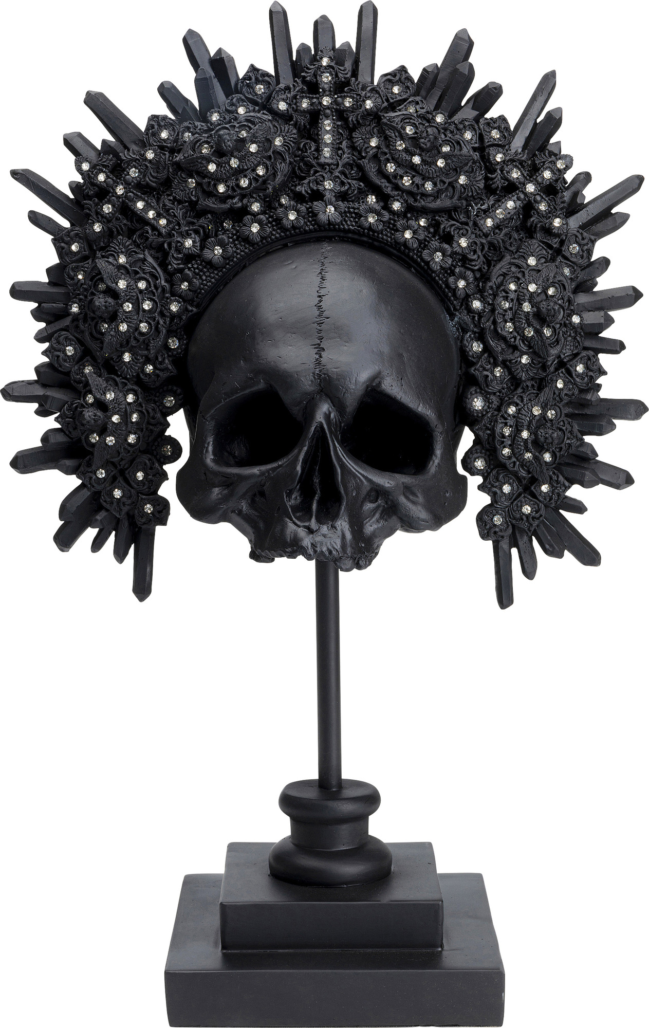 Deko Objekt King Skull Schwarz 49cm – Grafik-1.