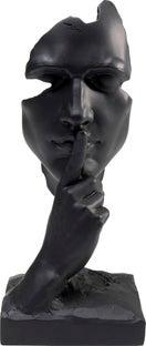 Deko Objekt Quiet Face Schwarz 31cm – Grafik-1.