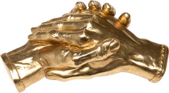Deko Objekt Shake Hands Gold 25cm – Grafik-1.