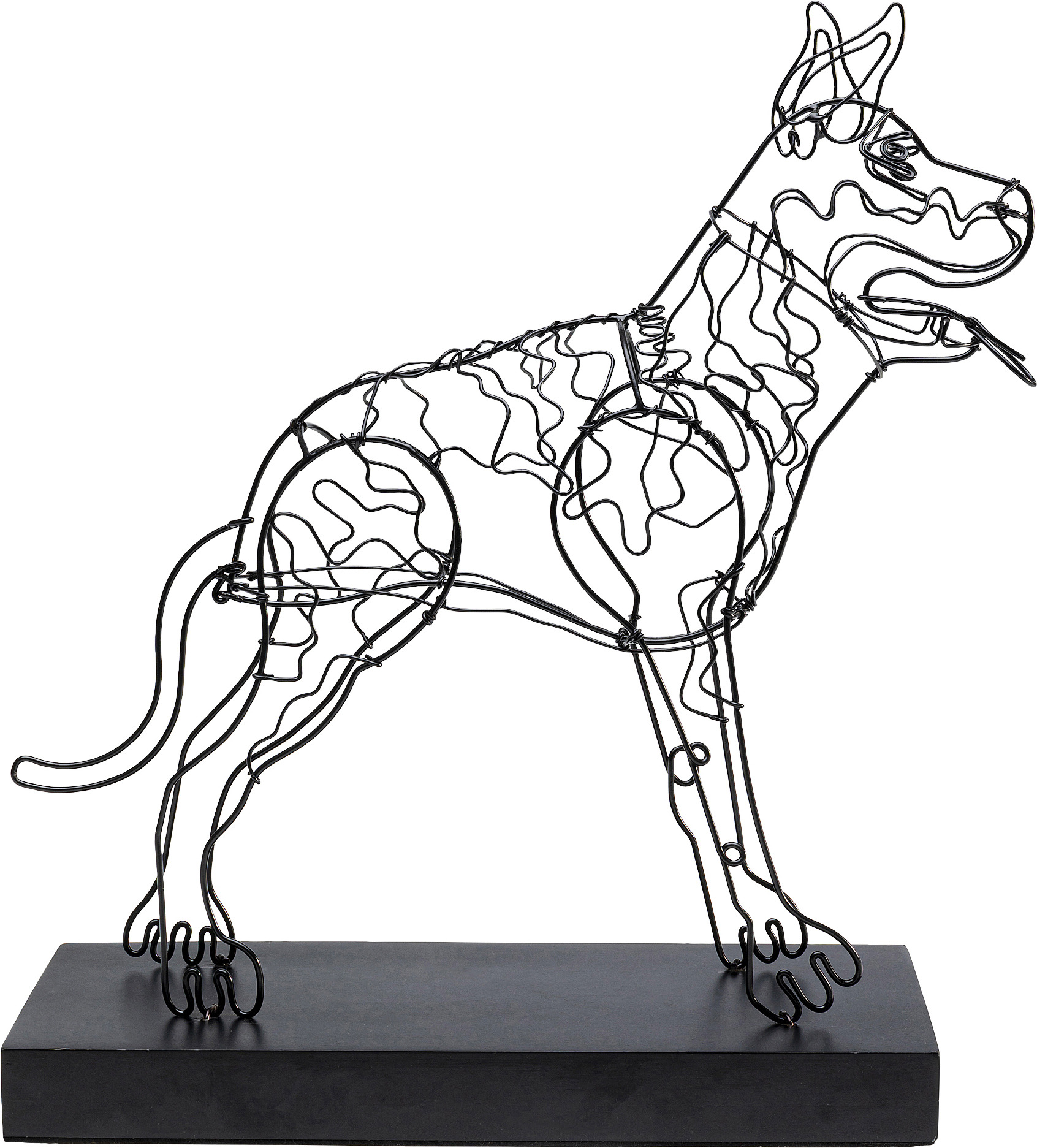 Deko Objekt Wire Attack Dog 36cm