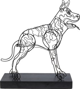 Deko Objekt Wire Attack Dog 36cm – Grafik-1.