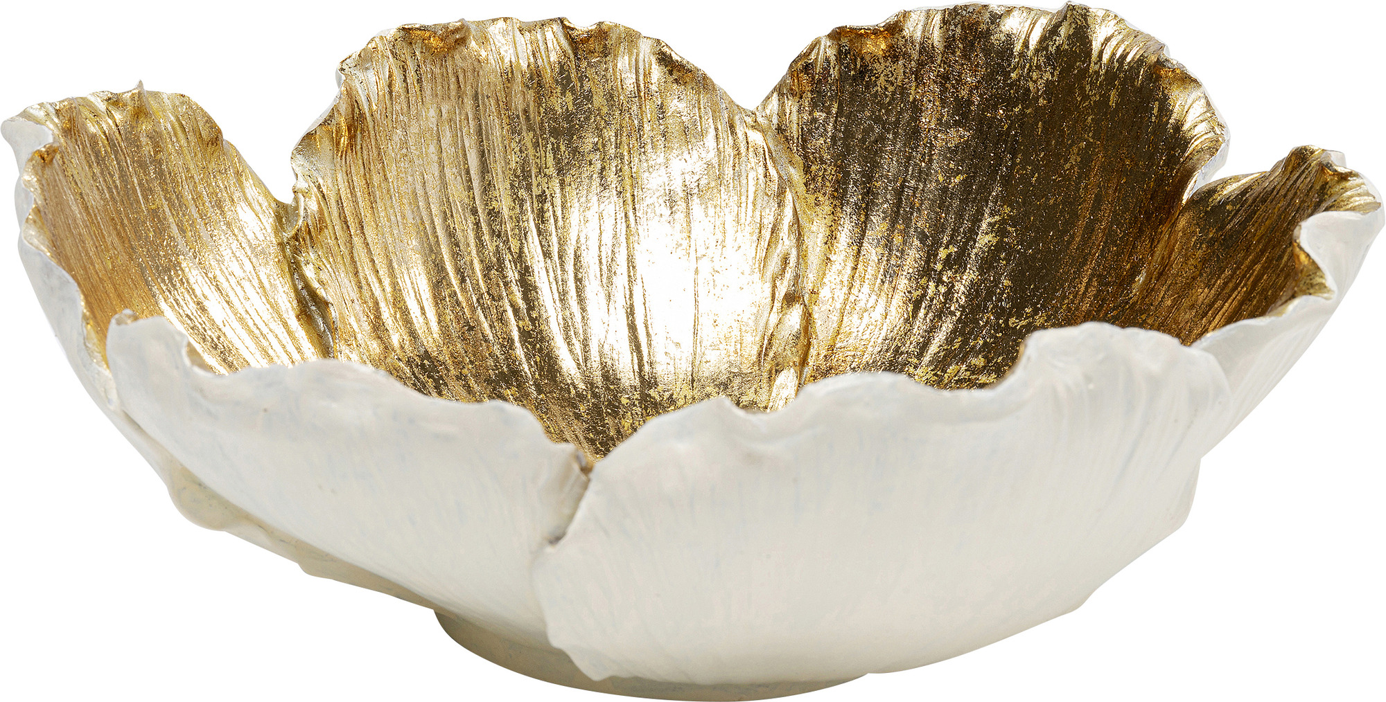 Deko Schale Flower Bloom Creme Gold Ø25cm