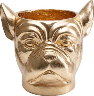 Deko Übertopf Bulldog Gold – Grafik-1.