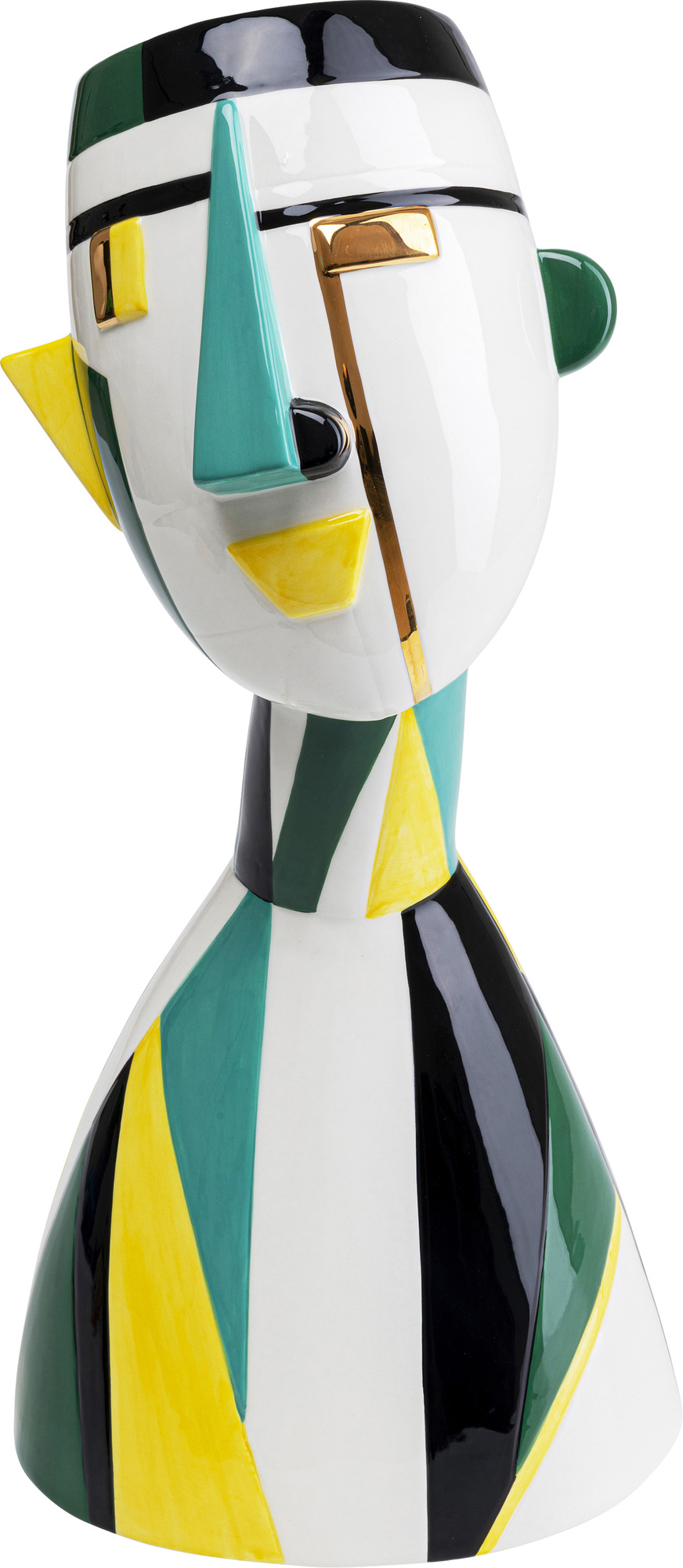 Kare Dekovase Design "Deko Happy Face 43Cm", Mehrfarbig, B:20cm H:42cm T:16cm, Keramik, Vasen - Bild 3