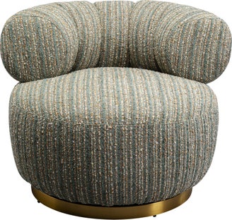 Drehsessel Couture Stripes Blau - Einzelstück – Grafik-1.