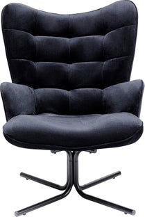 Drehsessel Oscar Velvet Schwarz