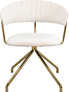 Drehstuhl Belle Velvet Creme - Einzelstück – Grafik-1.