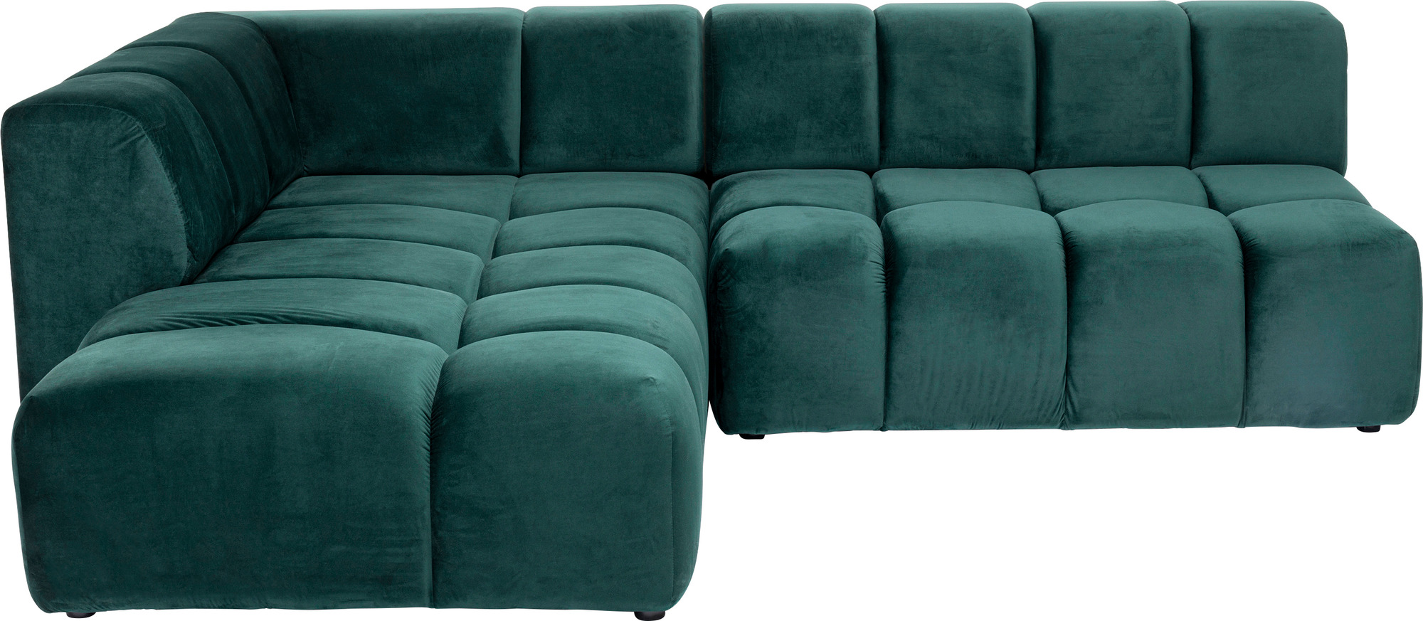 Ecksofa Belami Velvet Dunkelgrün Links 265cm – Grafik-1.