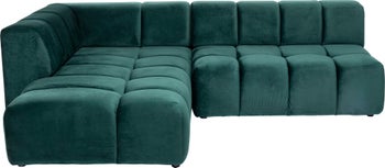 Ecksofa Belami Velvet Dunkelgrün Links 265cm – Grafik-1.