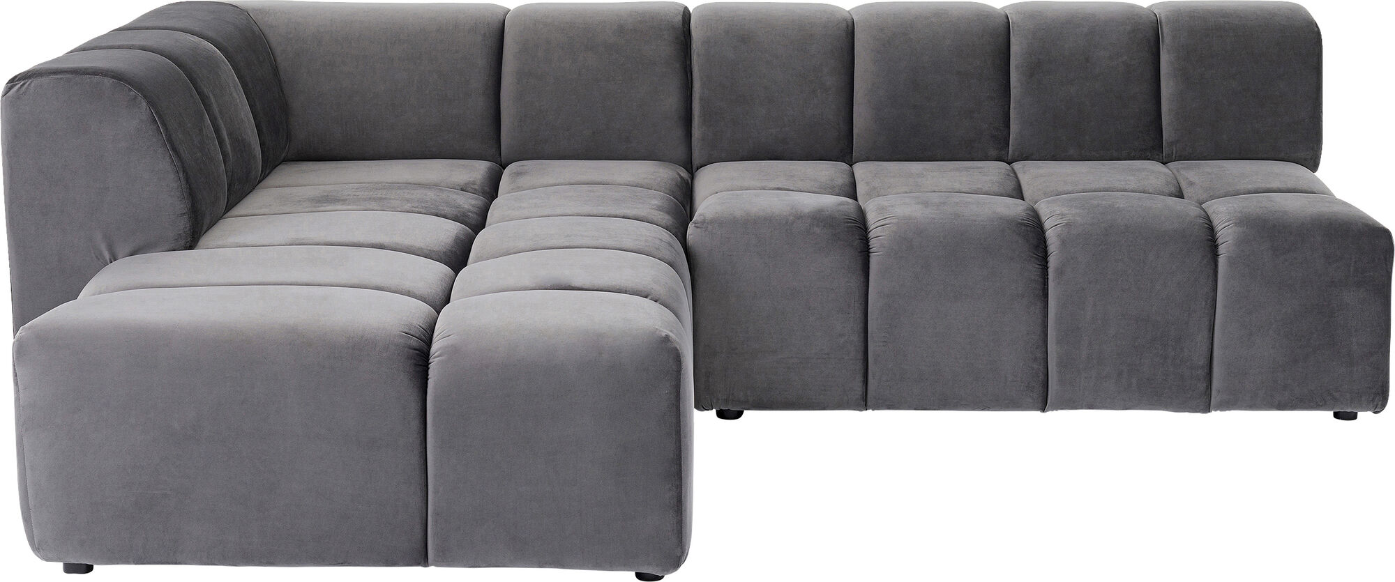 Ecksofa Belami Velvet Grau Links – Grafik-1.