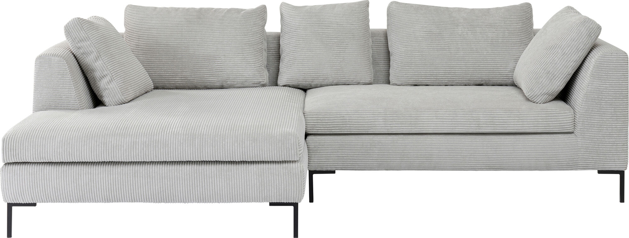Ecksofa Gianni Cord Grau Links – Grafik-1.