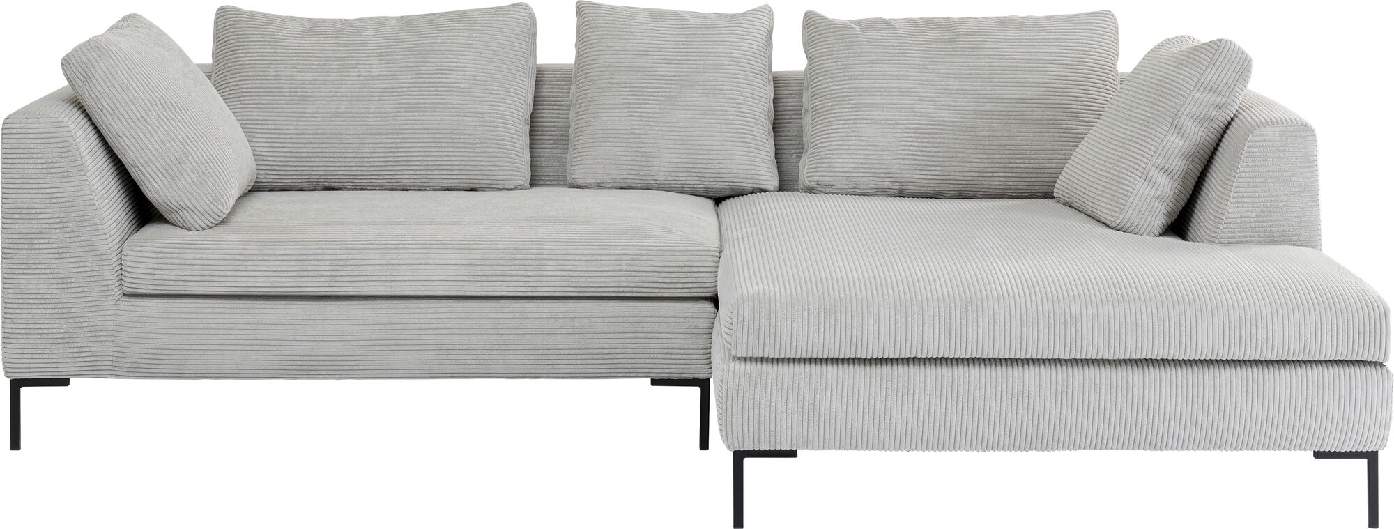 Ecksofa Gianni Cord Grau Rechts – Grafik-1.