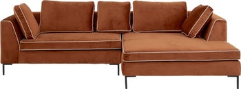 Ecksofa Gianni Pipe Braun 290cm Rechts – Grafik-1.