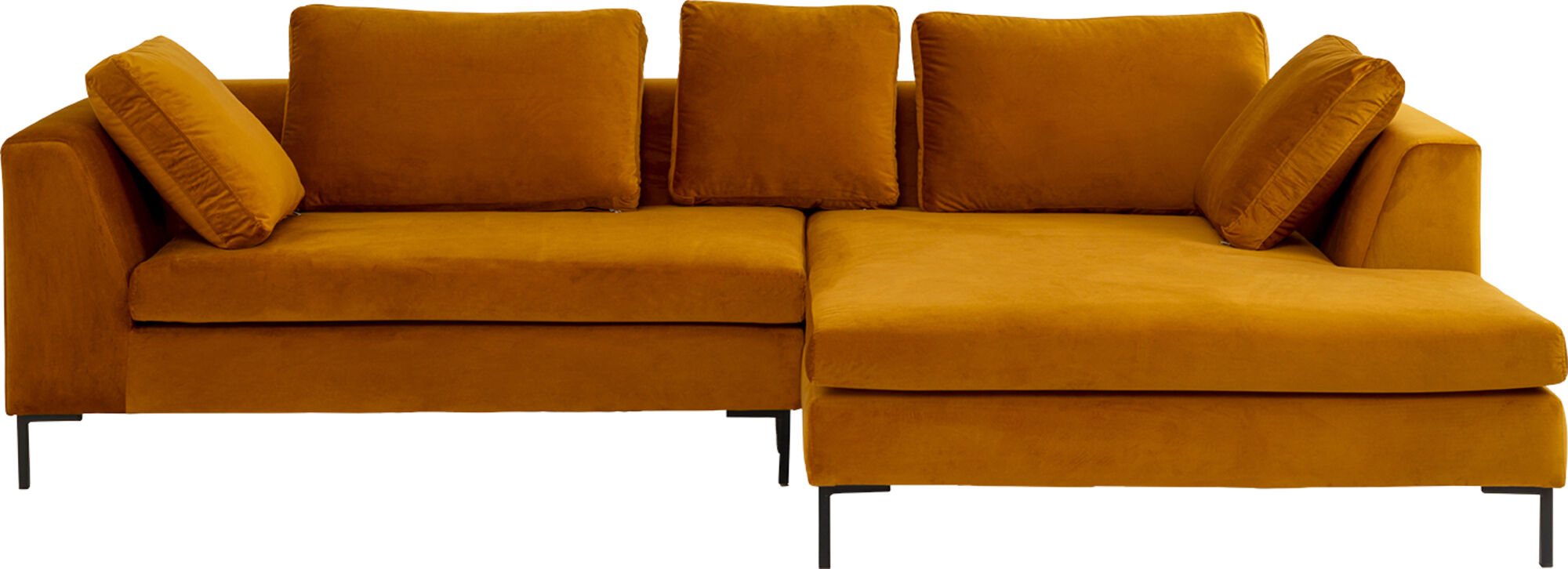 Ecksofa Gianni Velvet Gold 290cm Rechts – Grafik-1.