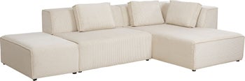 Ecksofa Infinity Ottomane Cord Creme Rechts – Grafik-1.