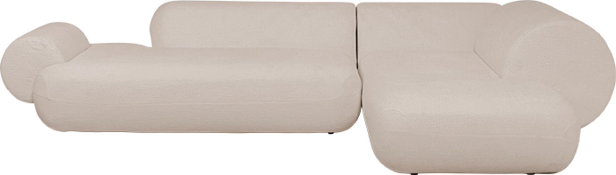 Ecksofa Soft Edge Rechts Creme – Grafik-1.