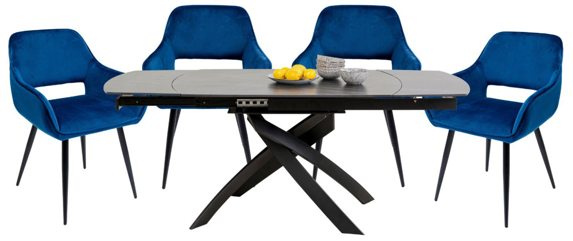 Essgruppe Francisco Twist Blau (5/tlg) – Grafik-1.