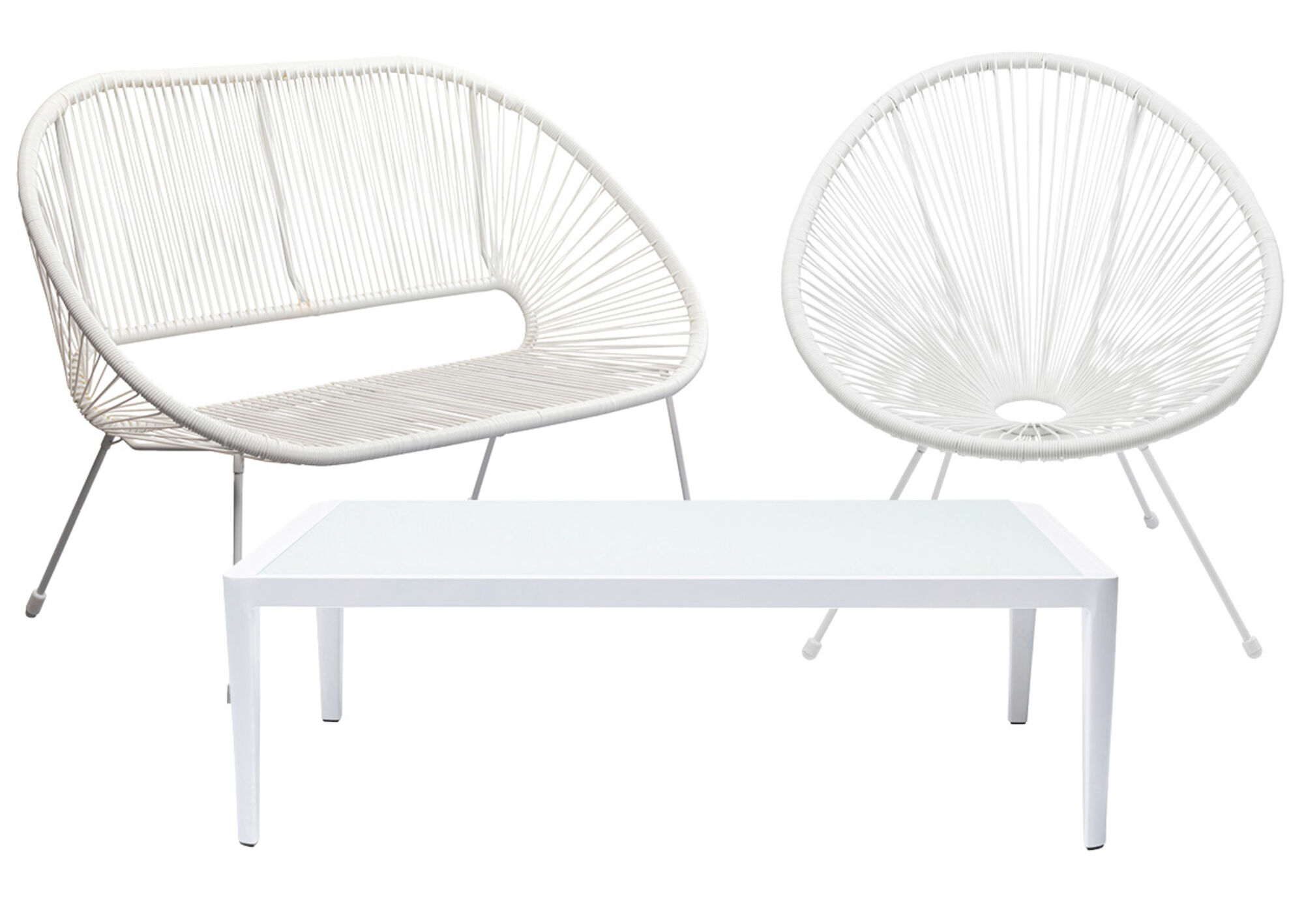 Gartenset Acapulco Mono Weiß – Grafik-1.