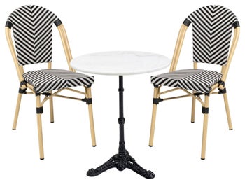 Gartenset French Bistro Schwarz (3/tlg.) – Grafik-1.