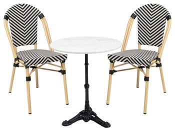 Gartenset French Bistro Schwarz (3/tlg.) – Grafik-1.