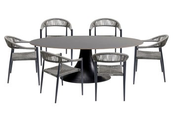 Gartenset Palma Possibilita 220cm Grau 7/Set – Grafik-1.