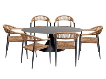 Gartenset Palma Possibilita 220cm Nature 7/Set – Grafik-1.