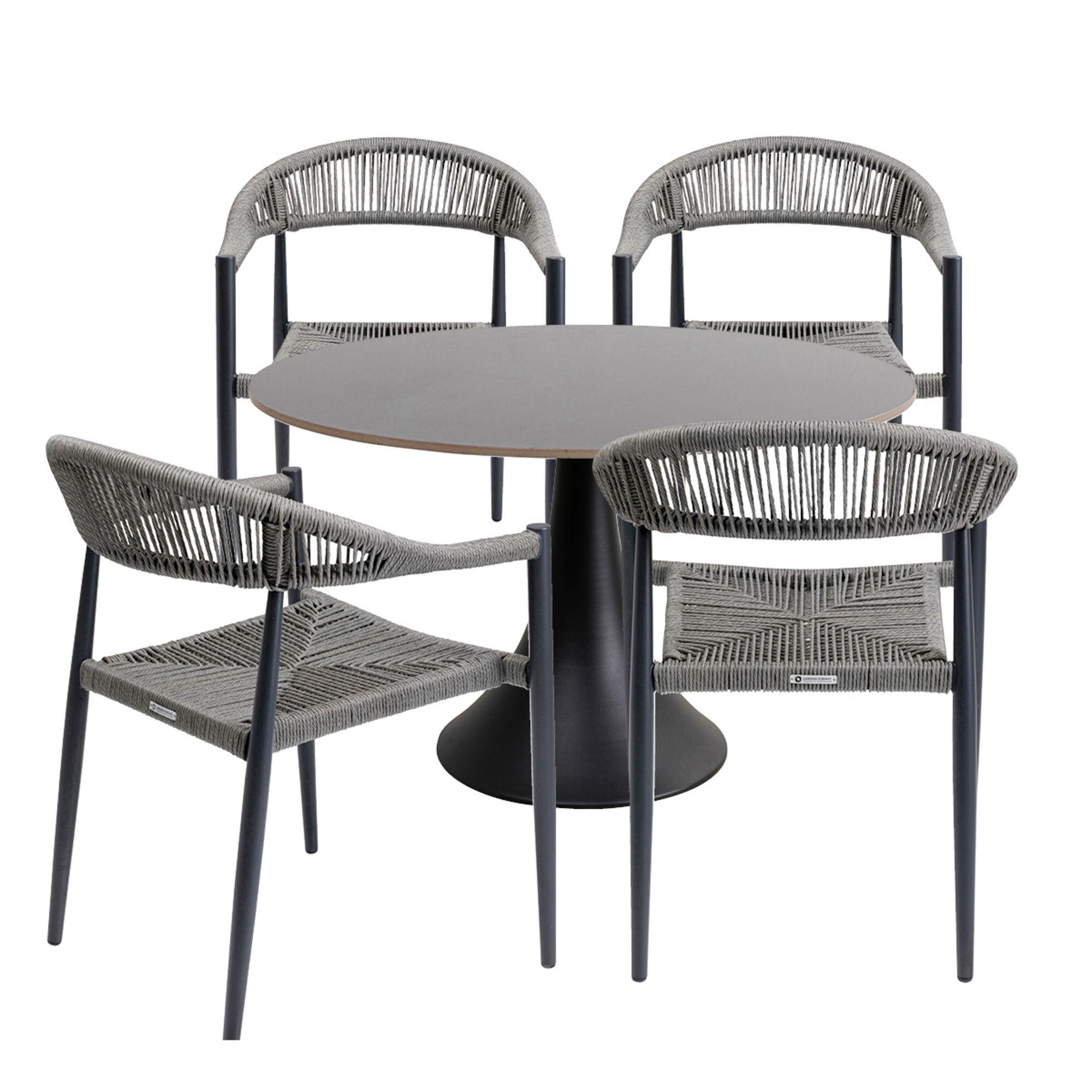 Gartenset Palma Possibilita Ø120cm Grau 5/Set