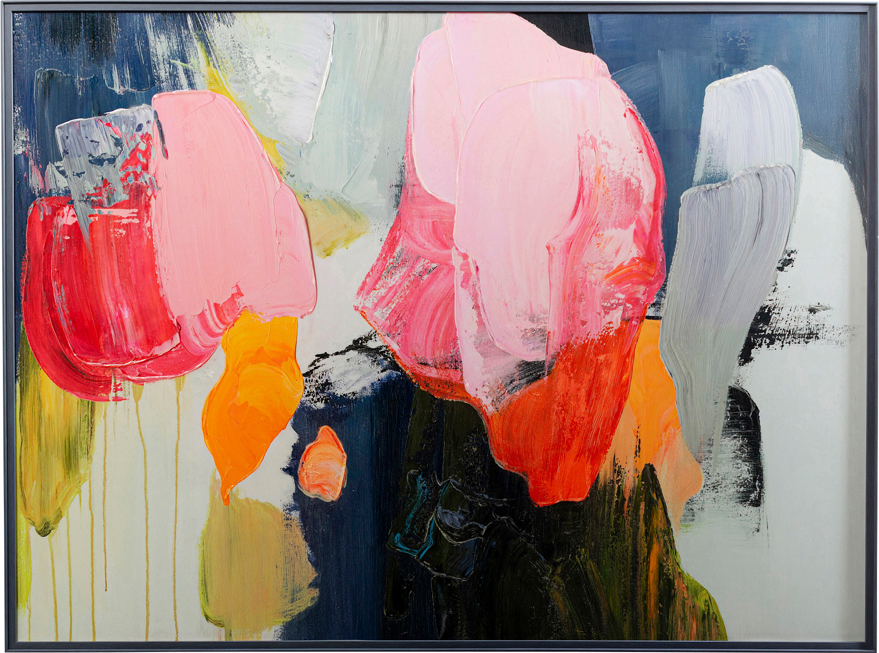 Gerahmtes Bild Abstract High Gloss Pink 160x120cm
