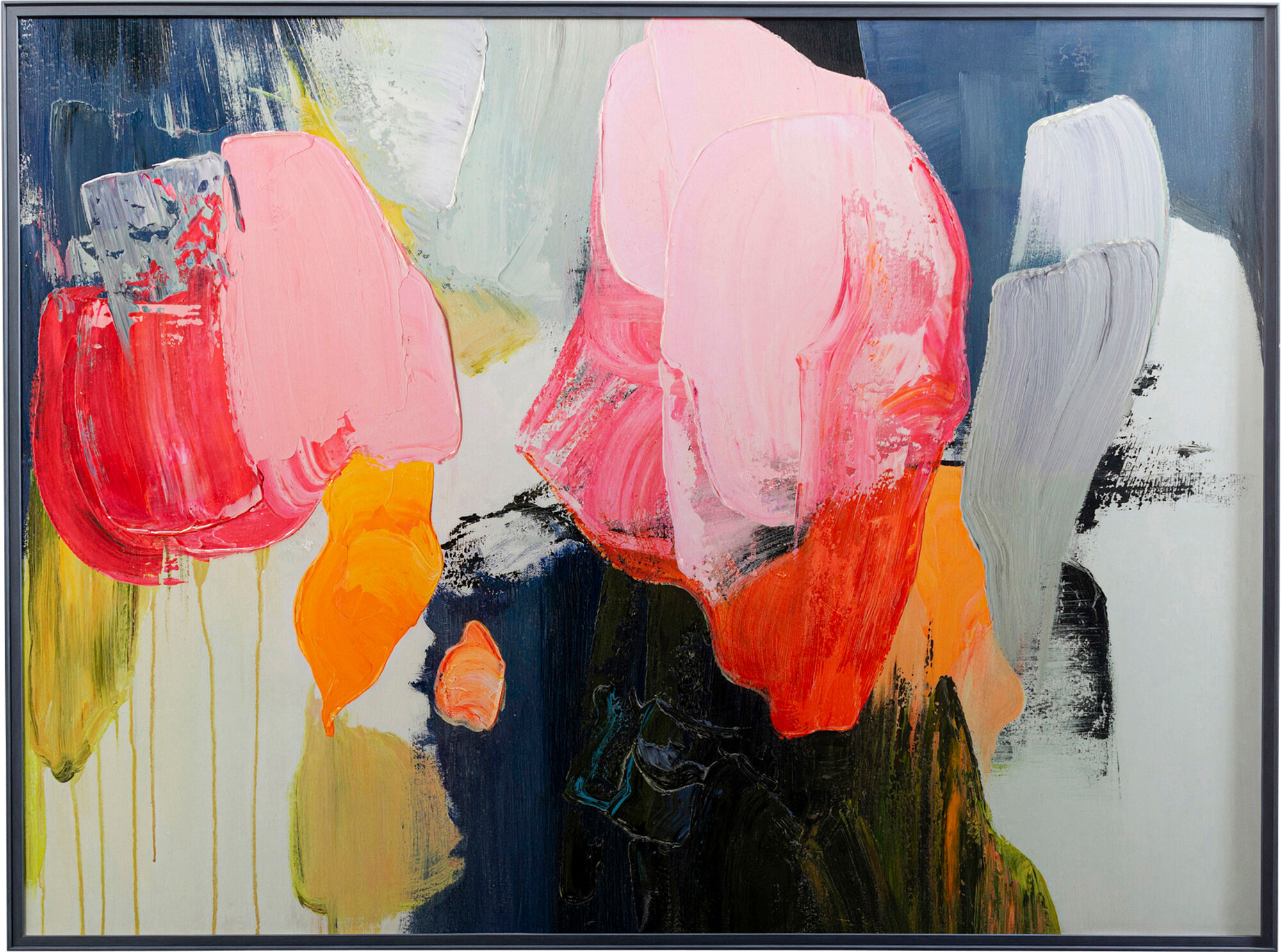 Gerahmtes Bild Abstract High Gloss Pink 160x120cm – Grafik-1.