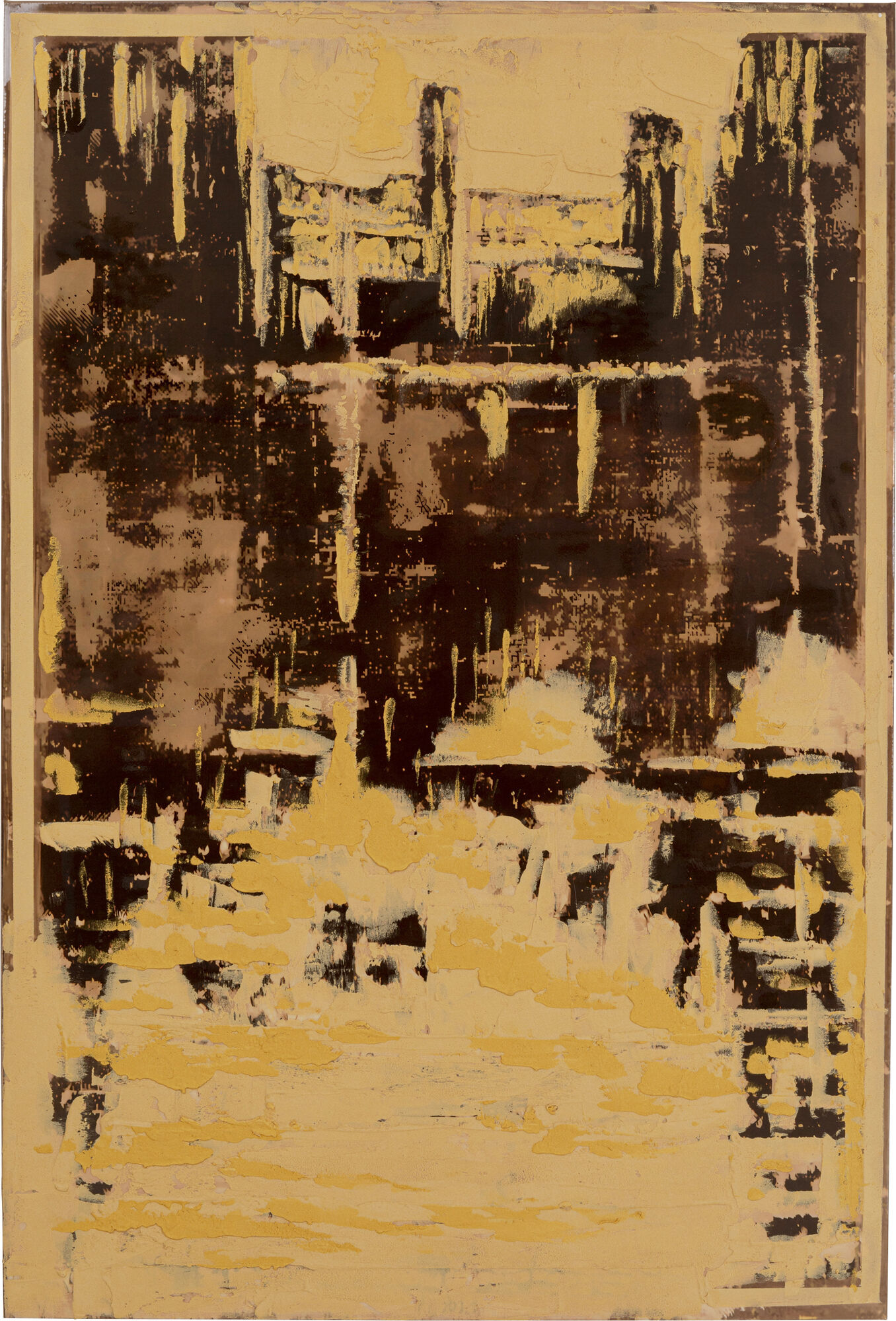 Gerahmtes Bild Artistas Golden 120x180cm - Einzelstück – Grafik-1.