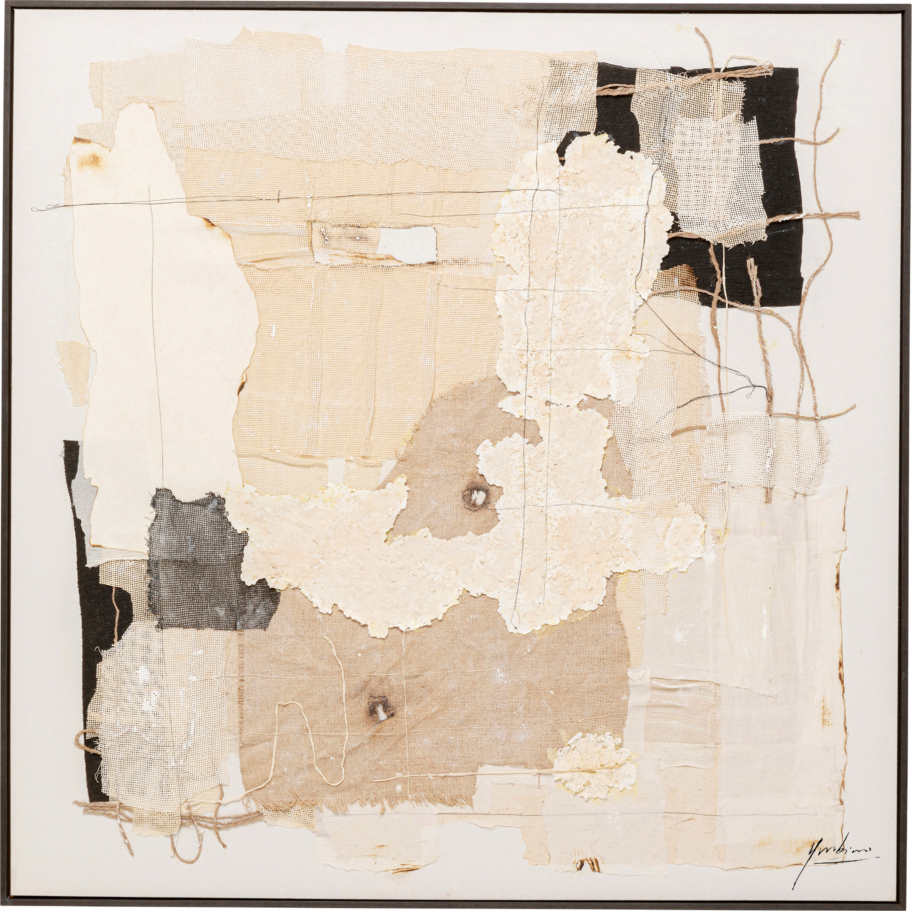Gerahmtes Bild Arty Collage 120x120cm – Grafik-1.