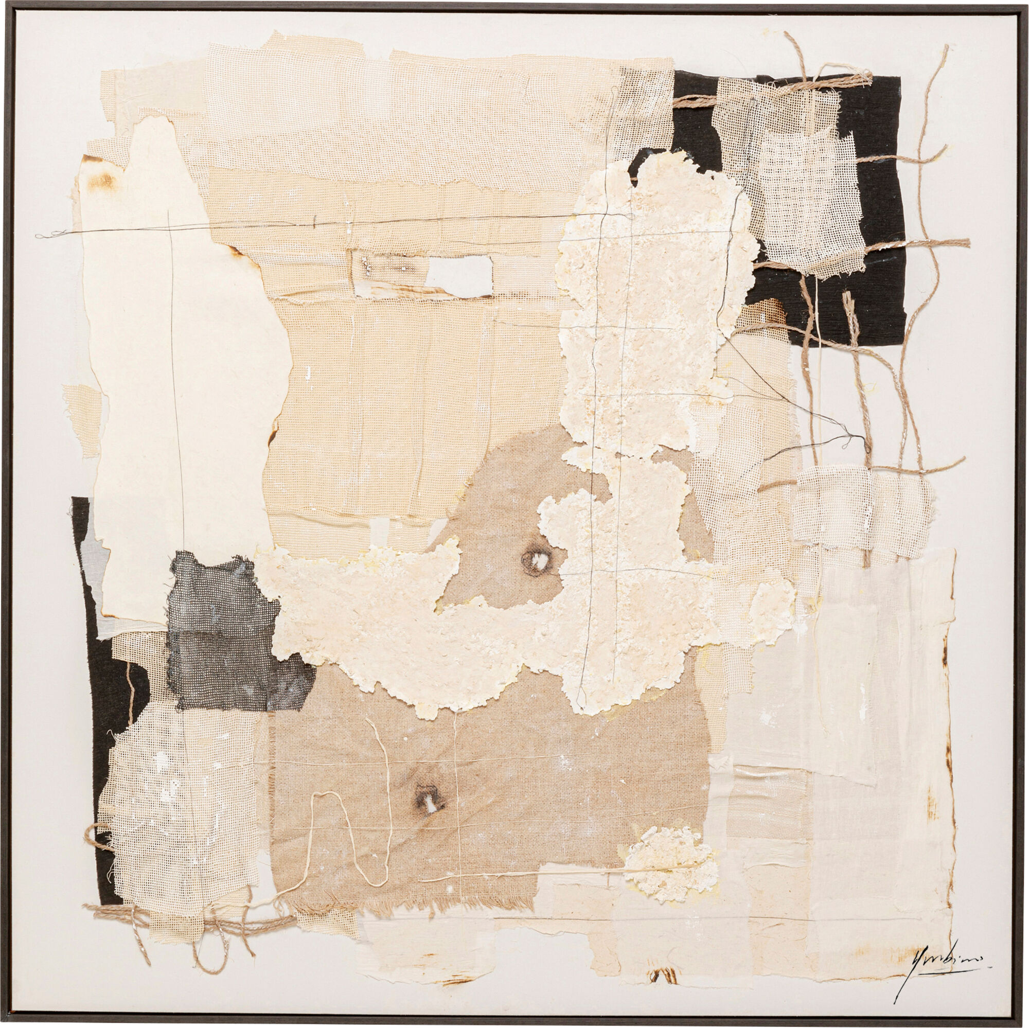 Gerahmtes Bild Arty Collage 120x120cm – Grafik-1.