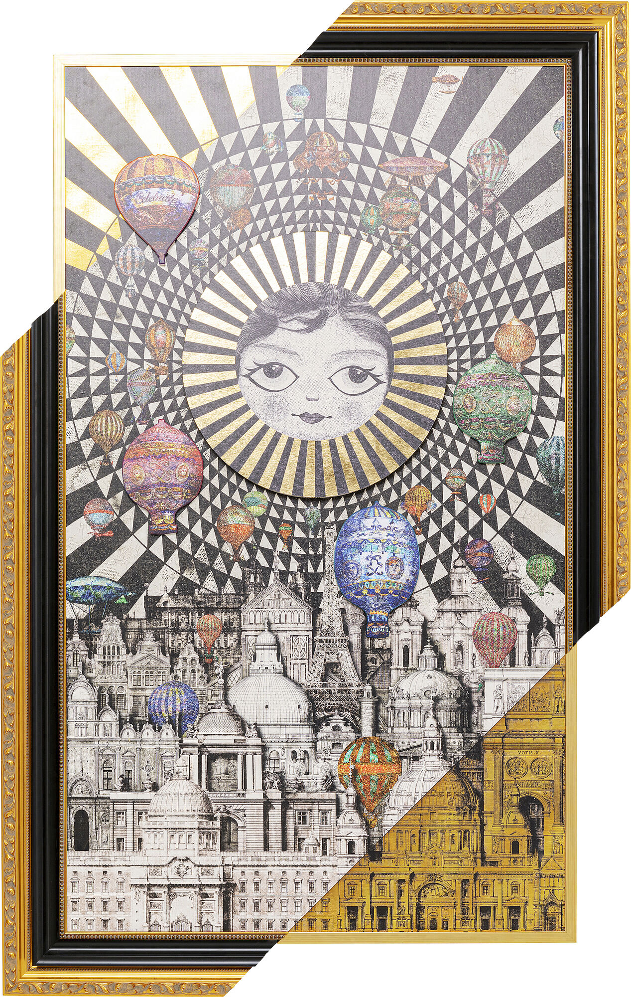 Gerahmtes Bild Balloons 160x260cm – Grafik-1.