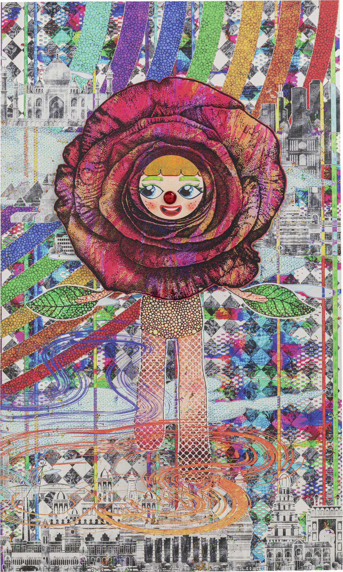 Gerahmtes Bild Blossom Girl 108x180cm