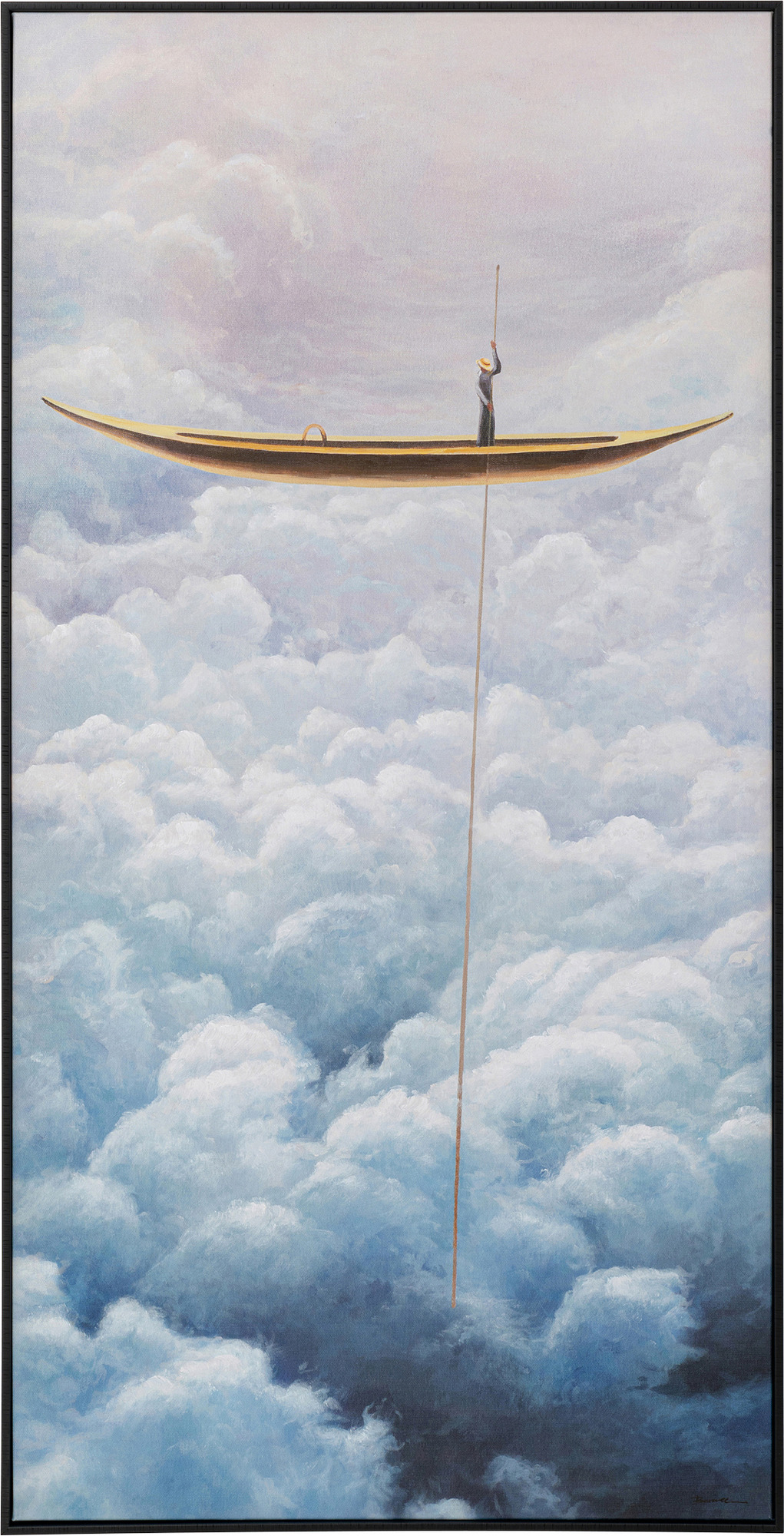 Gerahmtes Bild Cloud Boat 60x120cm