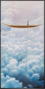 Gerahmtes Bild Cloud Boat 60x120cm – Grafik-1.