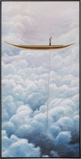 Gerahmtes Bild Cloud Boat 60x120cm – Grafik-1.