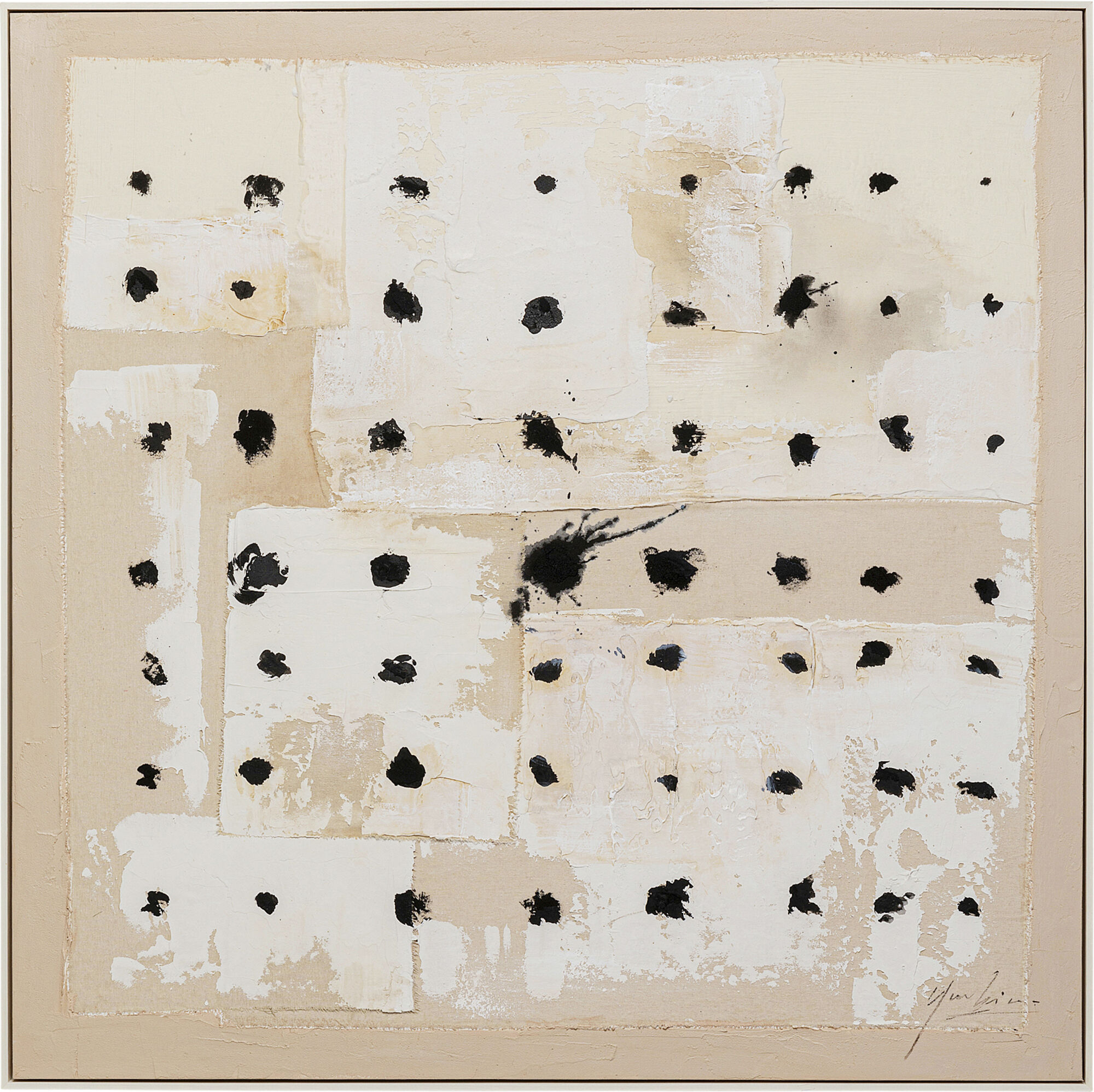 Gerahmtes Bild Creative Dots 120x120cm – Grafik-1.